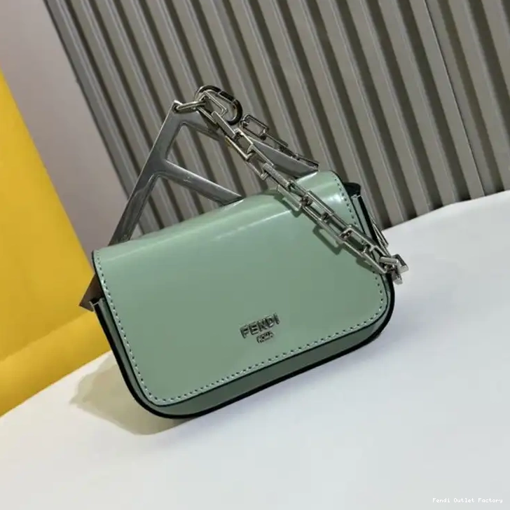 HOT Bag Leather Green In F Fendi Calf Nano 0407
